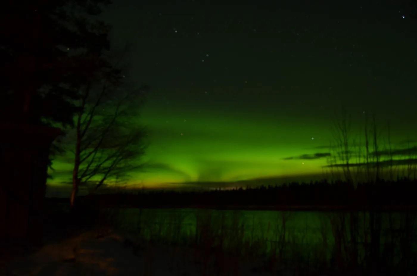 Northern lights bouncing off Torne